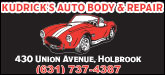 Kudrick's Auto Body & Repair Sponsorship Banner